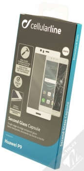 CellularLine Second Glass Capsule ochranné tvrzené sklo na kompletní displej pro Huawei P9 bílá (white) krabička