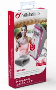 CellularLine Handband sportovní pouzdro na ruku pro mobilní telefon, mobil, smartphone do 5,2