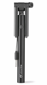 CellularLine Selfie Stick Pocket teleskopická tyč, držák do ruky s tlačítkem spouště přes audio konektor Jack 3,5mm černá (black)