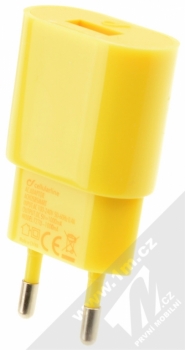 CellularLine Style&Color USB Charger nabíječka do sítě s USB výstupem 1A žlutá (yellow) zezadu