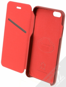 CellularLine Suite flipové pouzdro z pravé kůže pro Apple iPhone 6, iPhone 6S červená (red) otevřené
