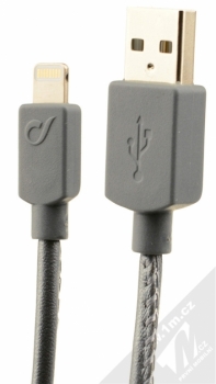 CellularLine USB Cable Executive kožený USB kabel s Apple Lightning konektorem šedá (grey)