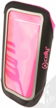 Celly Armband XL neoprénové pouzdro na paži pro mobil, mobilní telefon, smartphone do 5 černá růžová