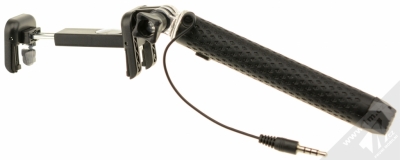 Celly Selfie Mini teleskopická tyč, držák do ruky s tlačítkem spouště přes audio konektor jack 3,5mm černá (black) rozpětí držáku