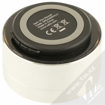 Celly Speakeralu Bluetooth reproduktor stříbrná (silver) zezdola ovládání