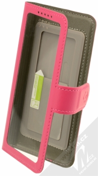 Celly View Unica L univerzální flipové pouzdro pro mobilní telefon, mobil, smartphone růžová (pink)