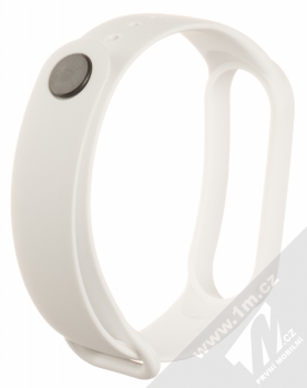 Devia Deluxe Sport Silikonový sportovní řemínek pro Xiaomi Mi Band 5, Mi Band 6 bílá (white) zezadu