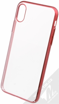 Devia Luxurious Glimmer pokovený ochranný kryt pro Apple iPhone X červená (red)