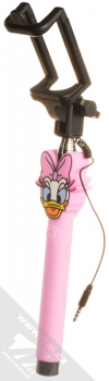 Disney Selfie Stick Daisy Duck 001 selfie tyčka s motivem a tlačítkem spouště přes audio konektor jack 3,5mm růžová (pink)
