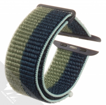 Dux Ducis Sport Watch Band textilní řemínek pro Apple Watch 42mm, Watch 44mm, Watch 45mm, Watch Ultra 49mm zelená tmavě modrá (moss blue) zezadu