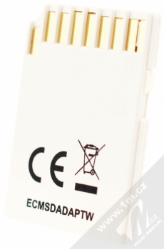 Emtec microSDXC 64GB Gold Plus Memory Class 10 (U1) paměťová karta a SD adaptér zlatá (gold) adaptér zezadu
