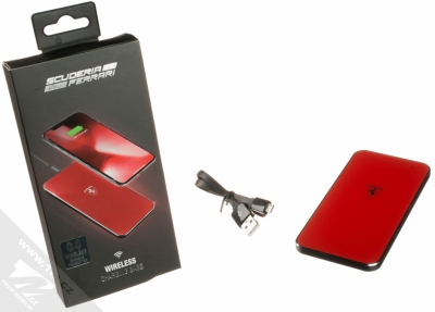 Ferrari Scuderia Off Track Wireless Charging Base podložka bezdrátového nabíjení červená (red) balení