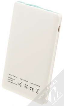 Fixed Super Slim PowerBank záložní zdroj 2500mAh pro mobilní telefon, mobil, smartphone, tablet bílá (white) zezadu