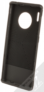Forcell Carbon Ring ochranný kryt s držákem na prst pro Huawei Mate 30 Pro černá (black) zepředu