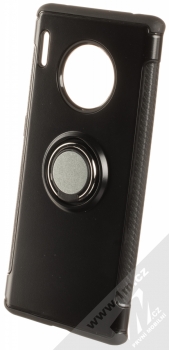 Forcell Carbon Ring ochranný kryt s držákem na prst pro Huawei Mate 30 Pro černá (black)