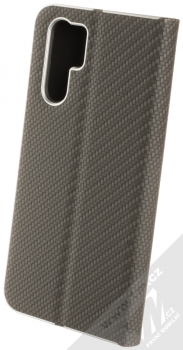 Forcell Carbon Silver flipové pouzdro pro Huawei P30 Pro černá (black) zezadu