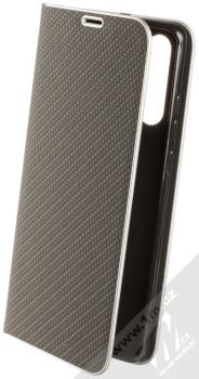 Forcell Carbon Silver flipové pouzdro pro Huawei P30 Pro černá (black)