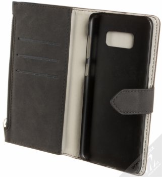 Forcell Commodore Book flipové pouzdro pro Samsung Galaxy S8 Plus černá (black) otevřené