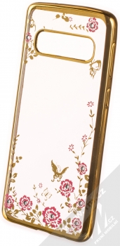 Forcell Diamond Flower TPU ochranný kryt pro Samsung Galaxy S10 zlatá (gold)