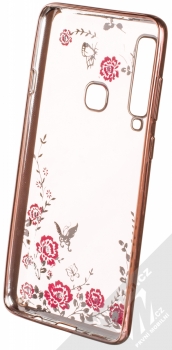 Forcell Diamond TPU ochranný kryt pro Samsung Galaxy A9 (2018) růžově zlatá (rose gold) zepředu