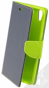 Forcell Fancy Book flipové pouzdro pro Huawei Y6 II modro limetkově zelená (blue lime)