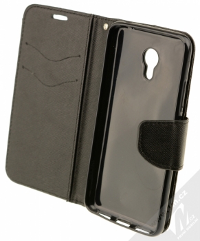 Forcell Fancy Book flipové pouzdro pro Meizu M3s černá (black) otevřené