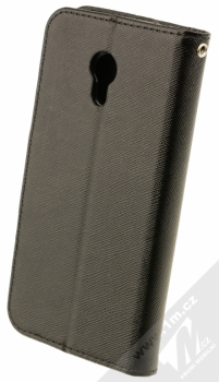 Forcell Fancy Book flipové pouzdro pro Meizu M3s černá (black) zezadu
