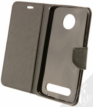 Forcell Fancy Book flipové pouzdro pro Moto Z2 Play černá (black) otevřené