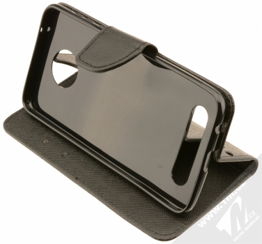 Forcell Fancy Book flipové pouzdro pro Moto Z2 Play černá (black) stojánek