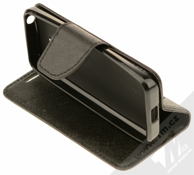 Forcell Fancy Book flipové pouzdro pro Nokia 230 černá (black) stojánek