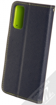 Forcell Fancy Book flipové pouzdro pro Samsung Galaxy S20 modrá limetkově zelená (blue lime) zezadu