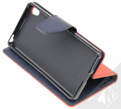 Forcell Fancy Book flipové pouzdro pro Sony Xperia XA červeno modrá (red blue) stojánek