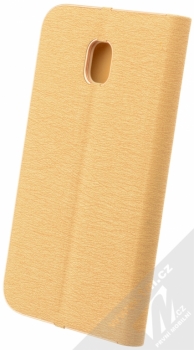 Forcell Luna flipové pouzdro pro Samsung Galaxy J3 (2017) zlatá (gold) zezadu