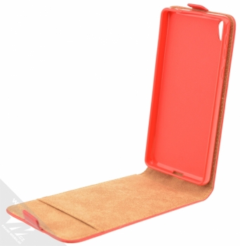 ForCell Slim Flip Flexi otevírací pouzdro pro Sony Xperia E5 červená (red) otevřené