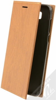 Forcell Wood flipové pouzdro s motivem dřeva pro Huawei Y5 (2017), Y6 (2017) hnědý dub (oak brown)