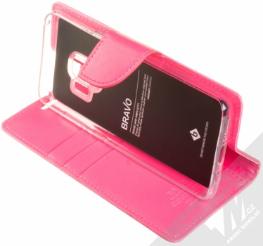 Goospery Bravo Diary flipové pouzdro pro Samsung Galaxy S9 sytě růžová (hot pink) stojánek