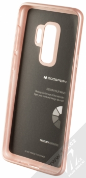 Goospery i-Jelly Case TPU ochranný kryt pro Samsung Galaxy S9 Plus růžově zlatá (metal rose gold) zepředu