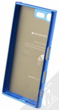 Goospery i-Jelly Case TPU ochranný kryt pro Sony Xperia X Compact tmavě modrá (metal dark blue) zepředu