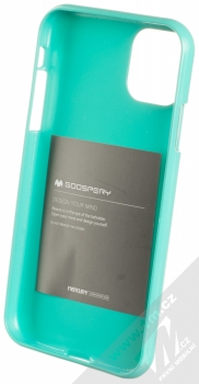 Goospery Jelly Case TPU ochranný silikonový kryt pro Apple iPhone 11 mátově zelená (mint green) zepředu
