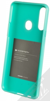 Goospery Jelly Case TPU ochranný silikonový kryt pro Samsung Galaxy A20s mátově zelená (mint green) zepředu