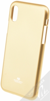 Goospery Jelly Case TPU ochranný silikonový kryt pro Apple iPhone X, iPhone XS zlatá (gold)