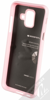 Goospery Jelly Case TPU ochranný silikonový kryt pro Samsung Galaxy A6 (2018) světle růžová (light pink) zepředu