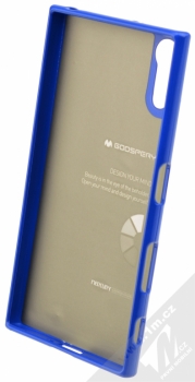 Goospery Jelly Case TPU ochranný silikonový kryt pro Sony Xperia XZ tmavě modrá (dark blue) zepředu