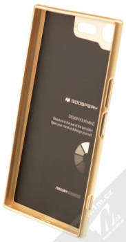 Goospery Jelly Case TPU ochranný silikonový kryt pro Sony Xperia XZ Premium zlatá (gold) zepředu