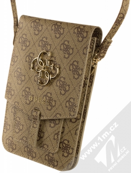 Guess 4G Metal Wallet Universal univerzální pouzdro kabelka s kapsičkami (GUWBG4GFBR) hnědá (brown)