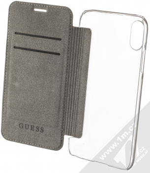 Guess Kaia flipové pouzdro pro Apple iPhone XR (GUFLBKI61KASABK) černá (black) otevřené