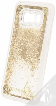 Guess Liquid Glitter Hard Case ochranný kryt s přesýpacím efektem třpytek pro Samsung Galaxy S8 Plus (GUHCS8LGLUFLGO) zlatá průhledná (gold transparent) animace 2
