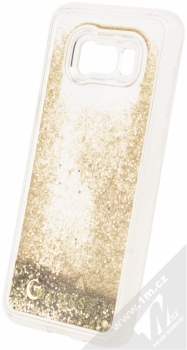 Guess Liquid Glitter Hard Case ochranný kryt s přesýpacím efektem třpytek pro Samsung Galaxy S8 Plus (GUHCS8LGLUFLGO) zlatá průhledná (gold transparent) animace 4