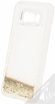 Guess Liquid Glitter Hard Case ochranný kryt s přesýpacím efektem třpytek pro Samsung Galaxy S8 Plus (GUHCS8LGLUFLGO) zlatá průhledná (gold transparent) animace 5