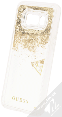 Guess Liquid Glitter Hard Case ochranný kryt s přesýpacím efektem třpytek pro Samsung Galaxy S8 Plus (GUHCS8LGLUFLGO) zlatá průhledná (gold transparent)